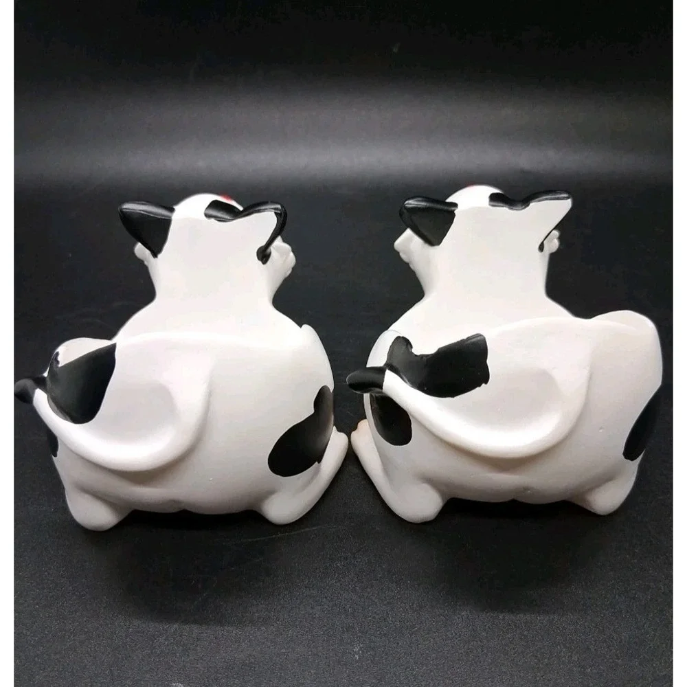 (2) Cat Planters Ceramic Stoneware Garden Kitten Succulent Plant Container